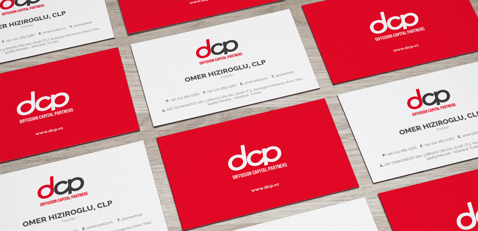 DCP Diffusion Capital Partners Logo, Business Card 2