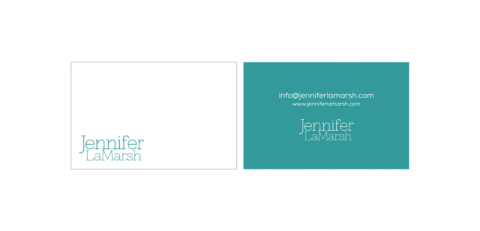 Jennifer LaMarsh Logo, Business Card 3