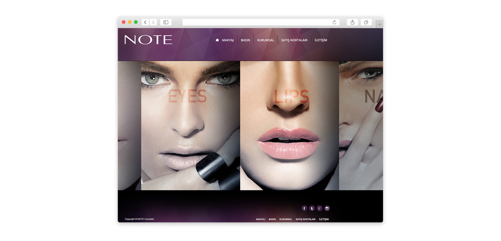 NOTE Cosmetics Website 5